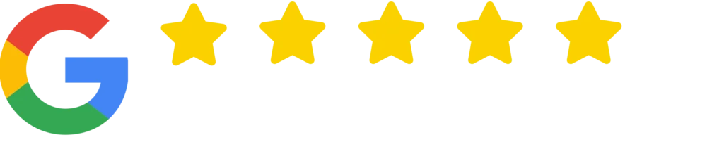 Google-logo met vijf sterren