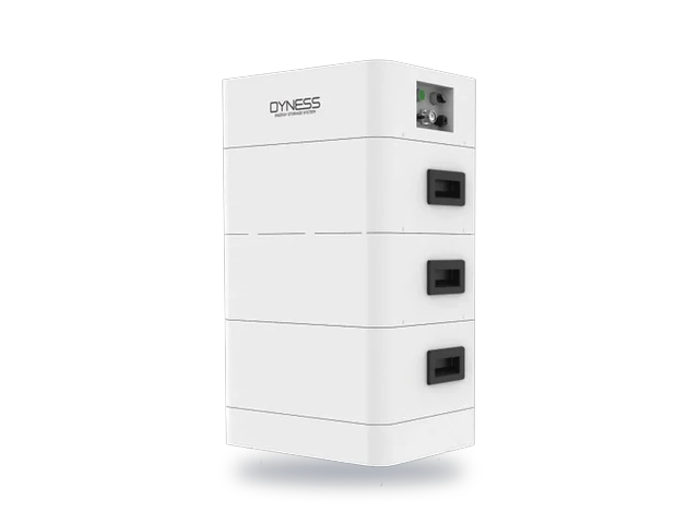 Dyness thuisbatterij, witte toren van gestapelde batterijmodules